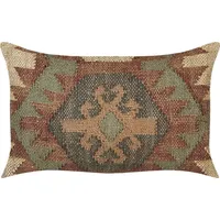 Beliani Jutowa poduszka dekoracyjna geometryczny wzór 30 x 50 cm wielokolorowa Cumbum Lumarko 366020 Bel