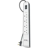 Belkin Bsv401Vf2M surge protector White 4 Ac outlets 2 m