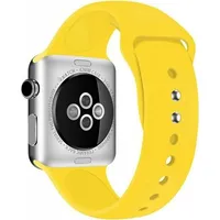Crong Liquid Band - Pasek do Apple Watch 42/44 mm Żółty Crg-44Lqb-Yel