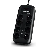 Cyberpower Tracer Iii P0820Suf0-Fr surge protector Black 8 Ac outlets 200 - 250 V 1.8 m