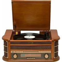 Denver Gramofon Mcr-50 Retro Plattenspielen mit Radio, Cd, Kassettendeck, Usb Eingang