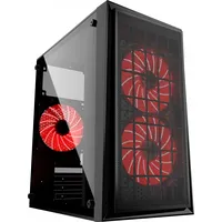 Gembird Ccc-Fornax-950R Atx midi-tower case Fornax 950R - 3X red led fans, 2X Usb 3.0 Acrylic window Black