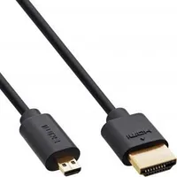 Inline Kabel Slim Ultra High Speed Hdmi Cable Am/Dm Micro 8K4K gold plated black 2M 17902D