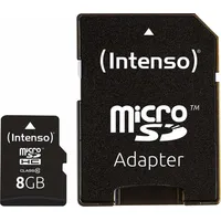 Intenso Memory Micro Sdhc 8Gb C10/W/Adapter 3413460