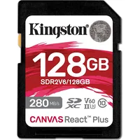 Kingston Karta Sdxc 128Gb Canvas React Plus Uhs-Ii 280R/100W U3 V60 Sdr2V6/128Gb