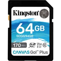Kingston Technology Canvas Go Plus 64 Gb Sd Uhs-I Class 10 Sdg3/64Gb