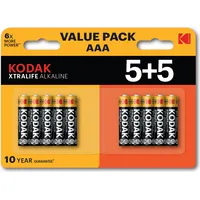Kodak Xtralife Alkaline Aaa Battery 10 55 pack 30423466