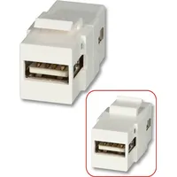 Lindy Usb A Double Female keystone module for wall boxes - 60553