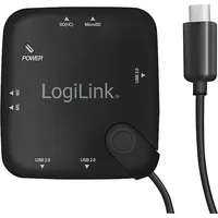 Logilink Hub Usb 1X Sd  3X Usb-A 2.0 Ua0345