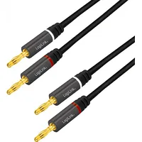 Logilink Kabel Lautsprecherkabel, 2X2.50 mm2  Bananenstecker 5M Ca1211