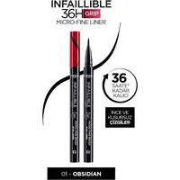 Noname LorealParis Infaillible Grip 36H Microfine Brush Eyeliner 01 Obsidian Black 0,4G 3600524048907