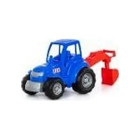 Polesie 84736 Traktor-Koparka Mistrz Niebieski w siatce