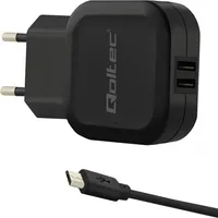 Qoltec 50187 mobile device charger Indoor Black