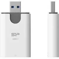 Silicon Power Combo card reader Usb 3.2 Gen 1 3.1 Type-A Grey, White Spu3At3Redel300W