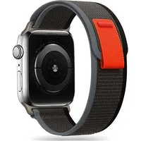 Tech-Protect Nylon Apple Watch 4 / 5 6 7 8 Se Ultra 42 44 45 49 Mm Black/Orange 9490713929742