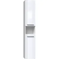 Top E Shop Bathroom cabinet Nel I 31X30X174 cm, white, glossy Biel Poł