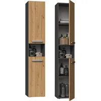 Top E Shop Topeshop Nel I Ant/Art bathroom storage cabinet Graphite, Oak Antr/Art