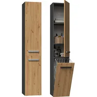 Top E Shop Topeshop Nel Iv Ant/Art bathroom storage cabinet Graphite, Oak Antr/Art