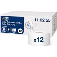 Tork Papier toaletowy Mini Jumbo Premium biały extra miękki 120M 12 szt. To0241