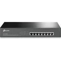 Tp-Link 8 Port Gigabit Poe Switch Unmanaged Ethernet 10/100/1000 Black Power over Tl-Sg1008Mp