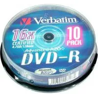 Verbatim Dvd-R 4.7 Gb 16X 10 sztuk 43521