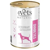4Vets Natural Diabetes Dog  - wet dog food 400 g Art739160