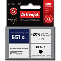 Activejet Ah-651Brx ink for Hp printer 651 C2P10Ae replacement Premium 20 ml black