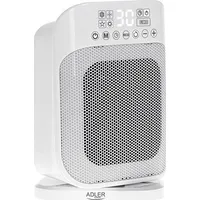 Adler Grzejnik Heater with Remote Control Ad 7727 Ceramic, 1500 W, Number of power levels 2, Suitable for rooms up to 15 m, White