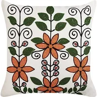 Beliani Lumarko Bawełniana poduszka dekoracyjna z motywem roślinnym 50 x cm wielokolorowa Vellore 328447 Bel