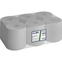Cliro Maxi - Ręcznik papierowy w roli maxi, makulatura, 6 rolek, 150 m Szary 61955