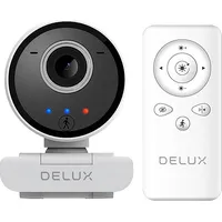Delux Kamera internetowa Inteligentna kamera Internetowa ze śledzeniem i wbudowanym mikrofonem Dc07 Biała 2Mp 1920X1080P Dc07-W
