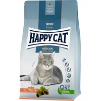 Happy Cat Indoor Atlantic Salmon, sucha karma, dla dorosłych kotów niewychodzących, łosoś atlantycki, 4 kg, worek Hc-0767