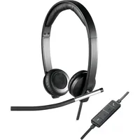 Logitech H650E Headset Head-Band Black, Silver 981-000519