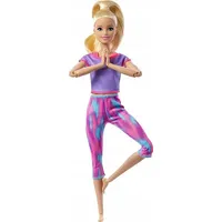 Mattel Lalka Barbie Made to Move - Kwiecista gimnastyczka, różowy strój Ftg80/Gxf04 Gxp-763704