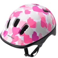 Meteor Kask ochronny, dziecięcy, rowerowy Ks06 Pink Hearts Rozmiar 48-52 5900724052130