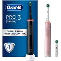 Oral-B Braun Pro 3 3900N Gift Edition, electric toothbrush Black/Pink, incl. 2Nd handpiece Bk/Pk