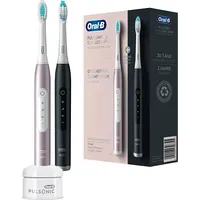Oral-B Braun toothbrush Pulsonic Slim 4900 rose - Luxe black / gold with 2Nd handpiece 4210201396345