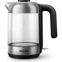 Philips 5000 series Hd9339/80 electric kettle 1.7 L 2200 W Black, Stainless steel, Transparent