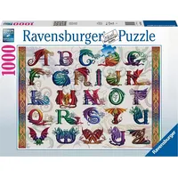 Ravensburger Puzzle 2D 1000 elementów Alfabet smoków Gxp-811881