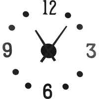 Segnale zegar ścienny czarny 40Cm nowoczesny 3D naklejany uniwersalny 5012 Hx9000160