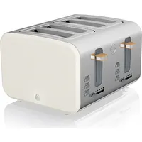 Swan St14620Whtn toaster 4 slices Stainless steel,White 1500 W