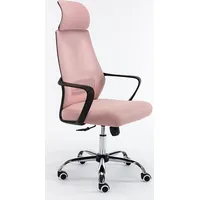Topeshop Krzesło biurowe Nigel Różowe Pink