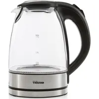 Tristar Czajnik  Glass Kettle with Led Wk-3377 Electric 2200 W 1.7 L 360 rotational base Black/Stainless Steel