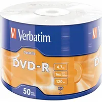 Verbatim Dvd-R 4.7Gb X16 Datalife Matt Silver Wrap 50 Spindle - 43791