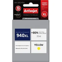 Activejet Ink Cartridge Ah-940Yrx for Hp Printer, Compatible with 940Xl C4909Ae  Premium 35 ml yellow. Prints 80 more.