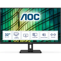 Aoc E2 U32E2N Led display 80 cm 31.5 3840 x 2160 pixels 4K Ultra Hd Black