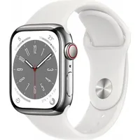 Apple Smartwatch Watch Series 8 Gps  Cellular 41Mm Silver Stainless Steel Sport Biały Mnj53Wb/A
