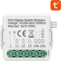 Avatto Inteligentny przełącznik dopuszkowy Zigbee N-Lzwsm01-3 Bez Neutralnego Tuya