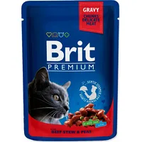 Brit Premium Cat Beef StewPeas - wet cat food 100G Art578252