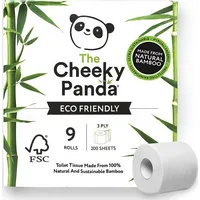 Cheeky Panda Chusteczki, Papier Toaleto Toaletowy Bambusowy Trzywarstwowy 9 Rolek - Chp00806